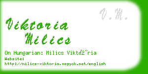 viktoria milics business card